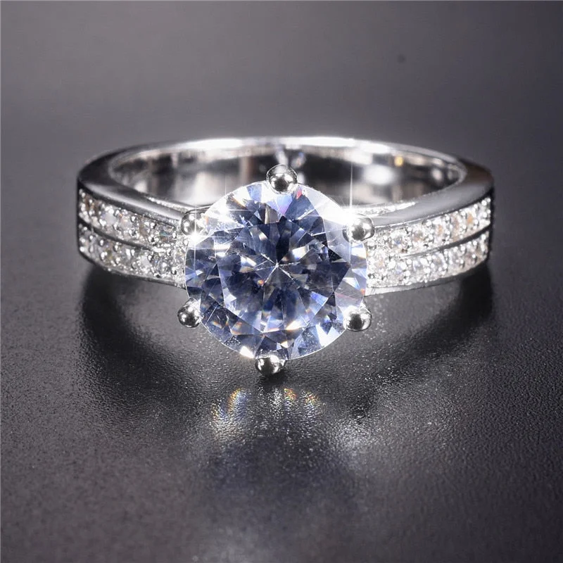 vintage diamond rings -Wedding Rings Jewelry for Women Simulated Diamond Engagement Ring