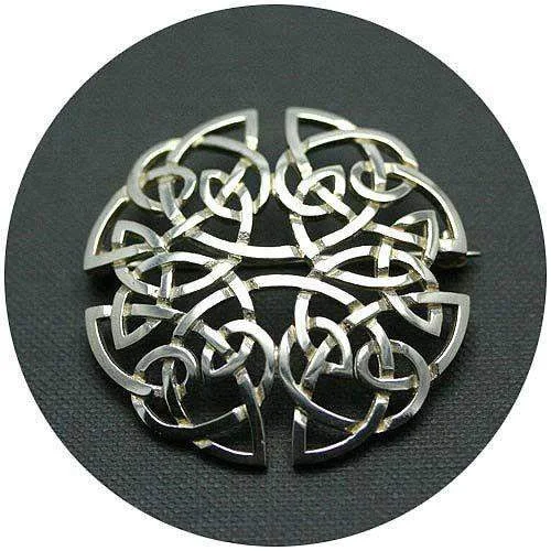 Silver Celtic Brooch - C54