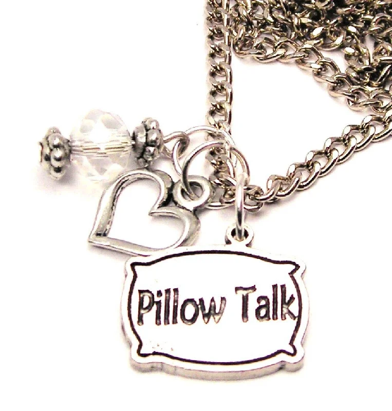 custom pendant necklaces for women -Pillow Talk Necklace with Small Heart