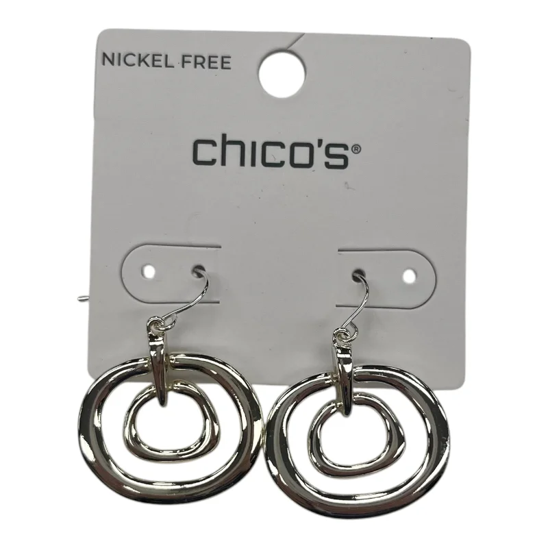 long earrings for women -Earrings Dangle/Drop By Chicos In Silver