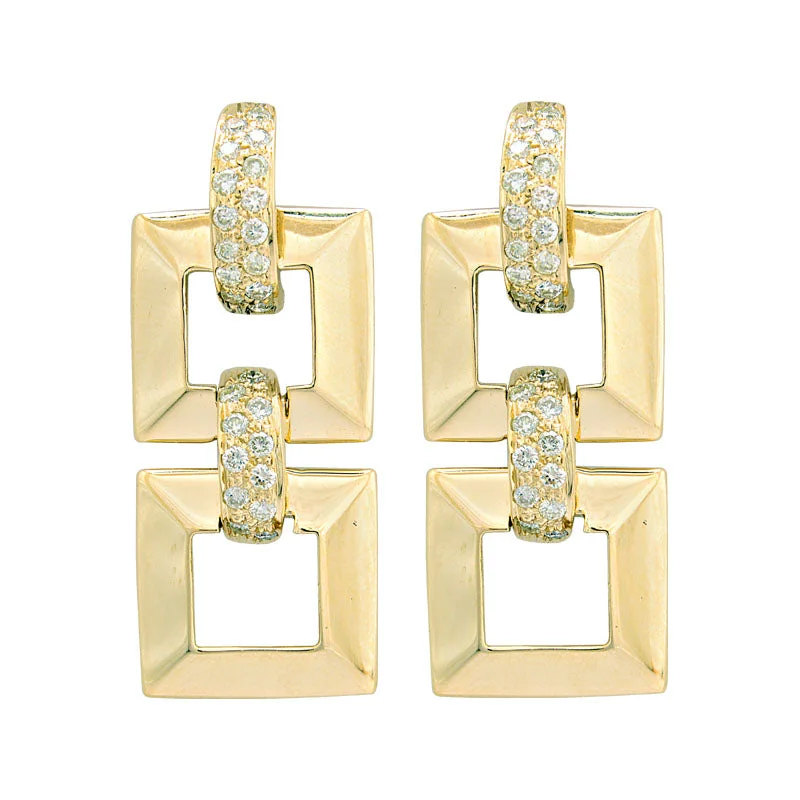 unique stud earrings for women -Earrings-Diamond