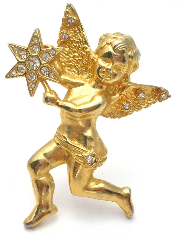 Vintage Angel Enhancer Pendant Brooch by RJ Graziano