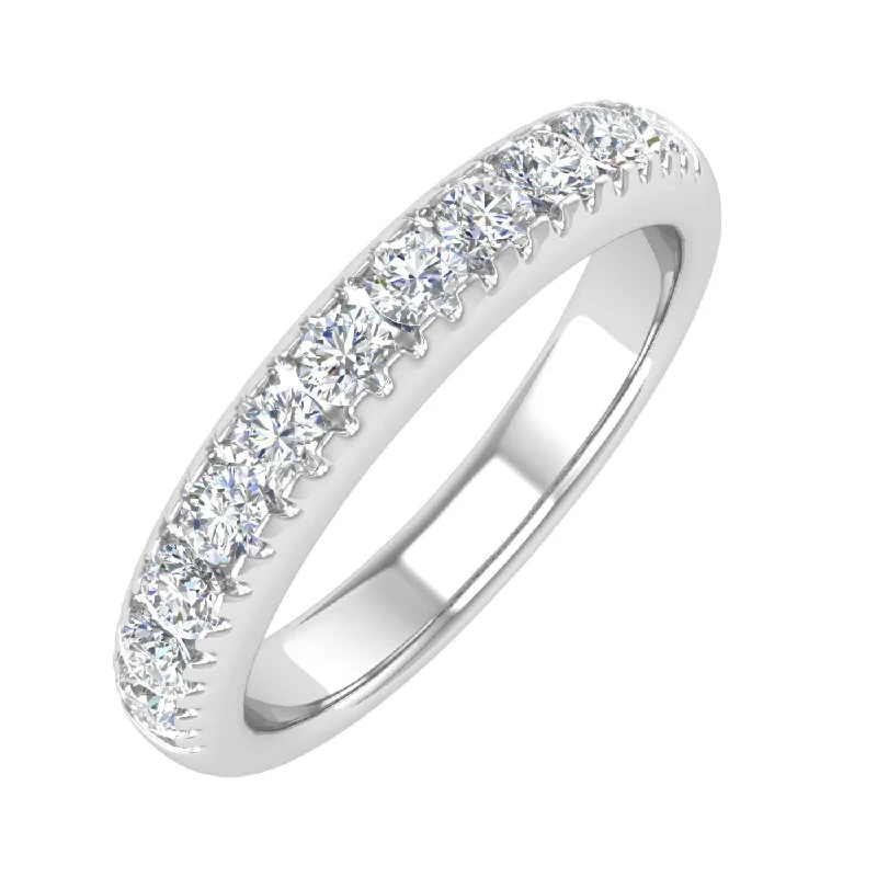 oval rings for women -1/2 Carat Round Diamond Wedding Band Ring in Gold