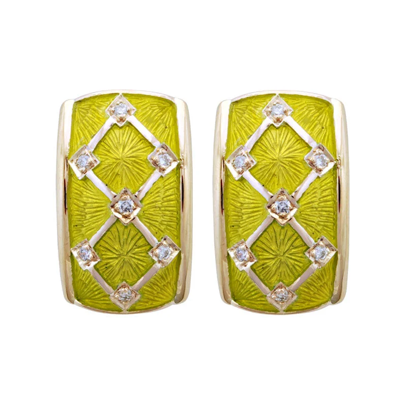 colorful earrings for women -Earrings-Diamond (Enamel)