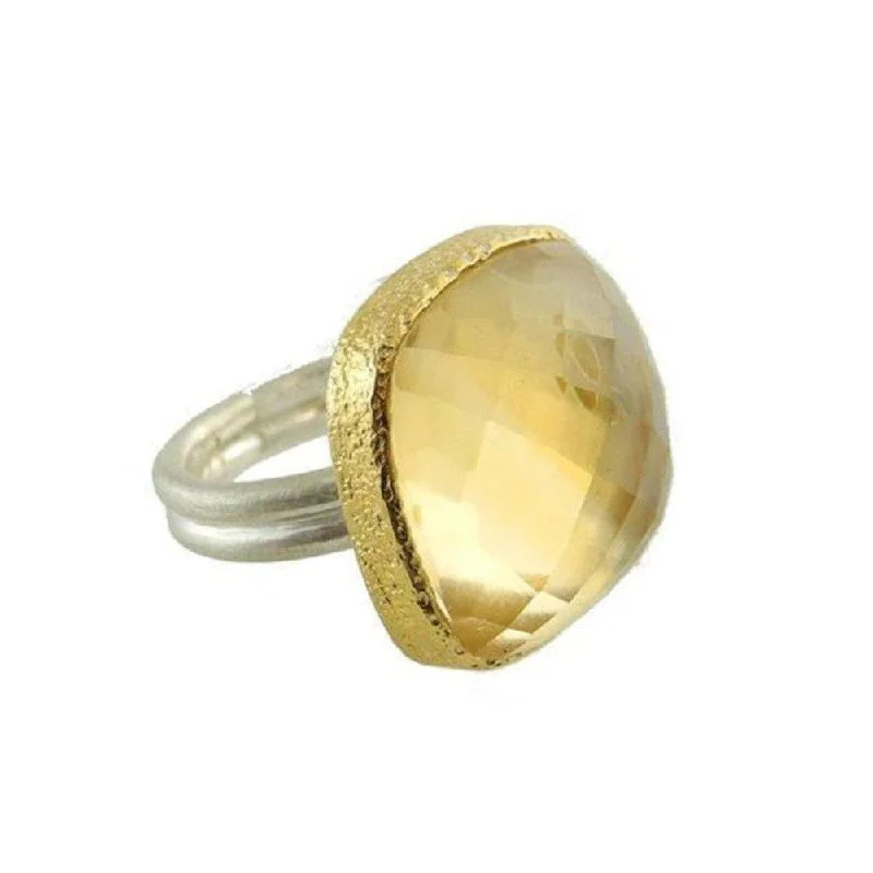 layered gold necklaces for women -Citrine Ring