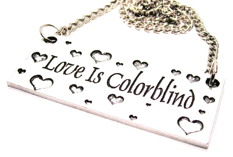 handmade pendant necklaces -Love Is Colorblind Statement Platform Necklace