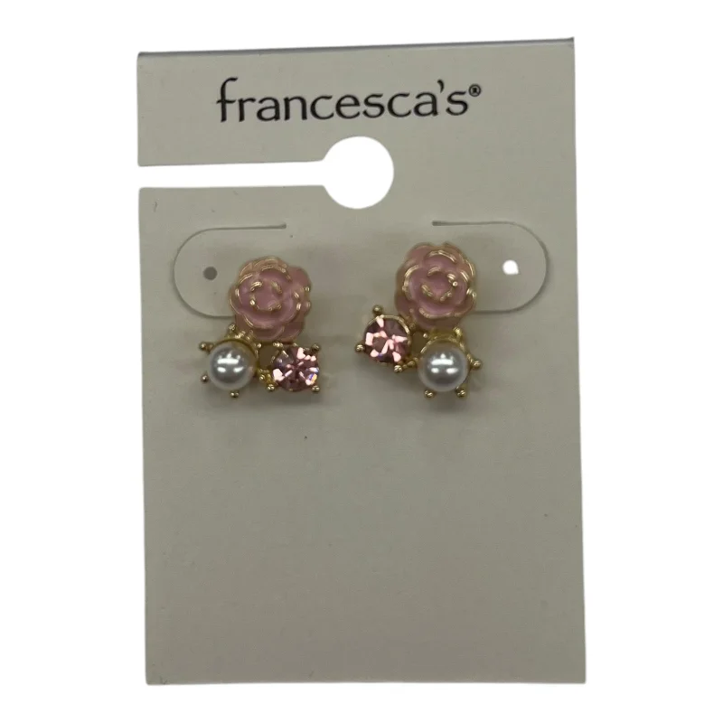 gold hoop earrings for women -Earrings Stud By Francesca’S In Pink