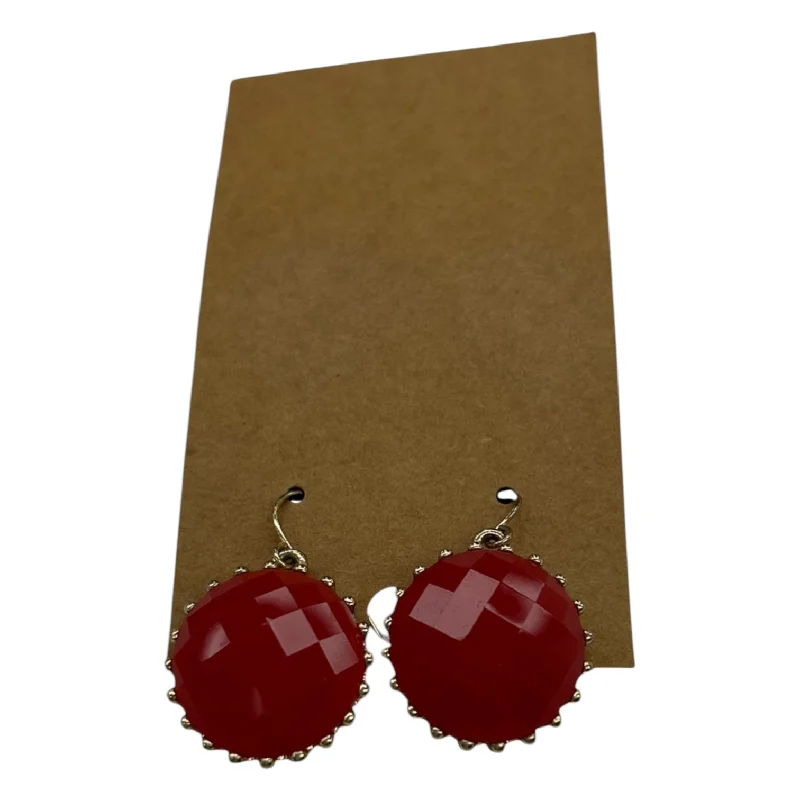 women's gold earrings -Earrings Dangle/Drop By Clothes Mentor In Red