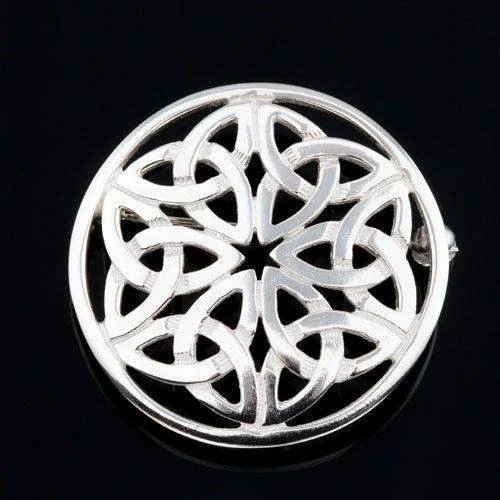 Sterling Silver or Gold Celtic Brooch - B431