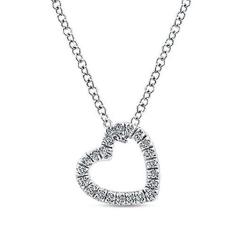 dainty gold necklaces for women -Diamond Heart Necklace