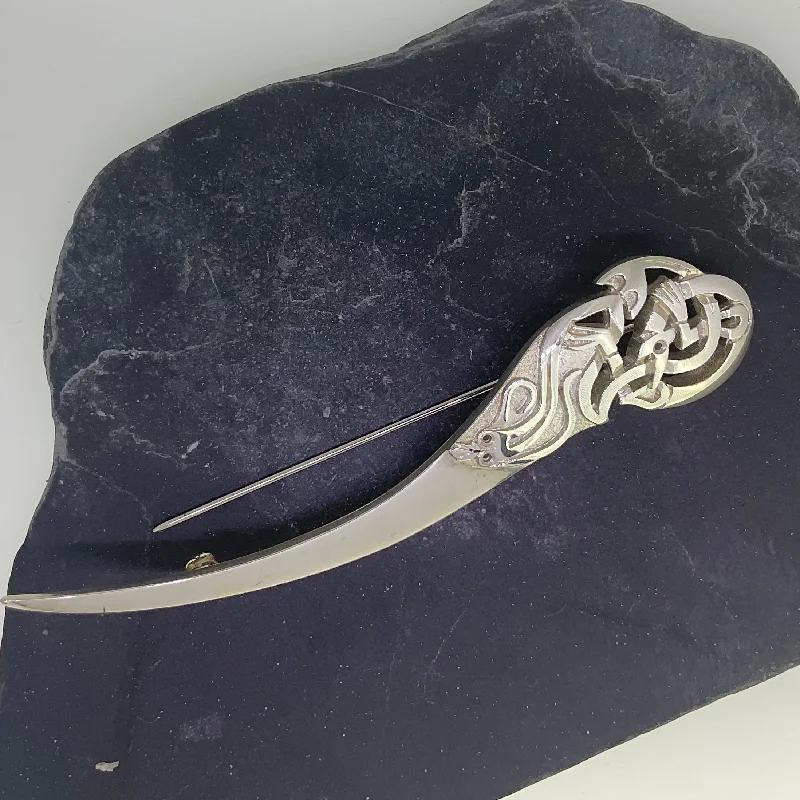 Silver Celtic Kilt pin -kp4