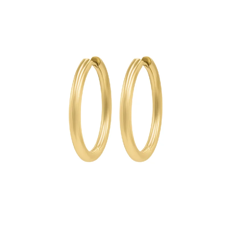 vintage earrings for women -Bespoke Earring Hoop Pair 2.5mm x 20mm - Gold