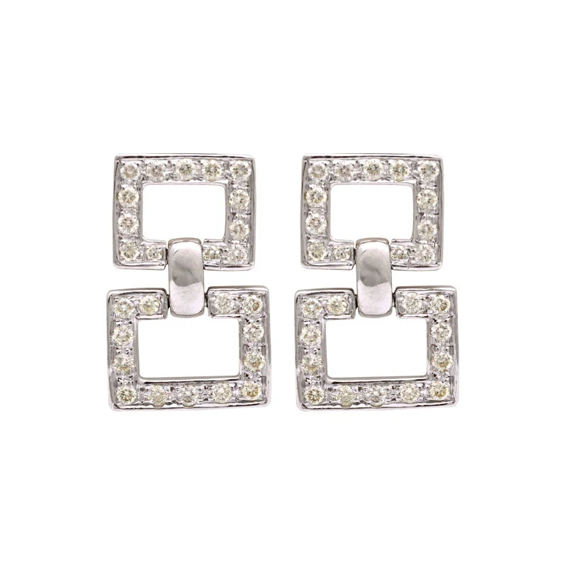 bridal earrings for women -Earrings-Diamond