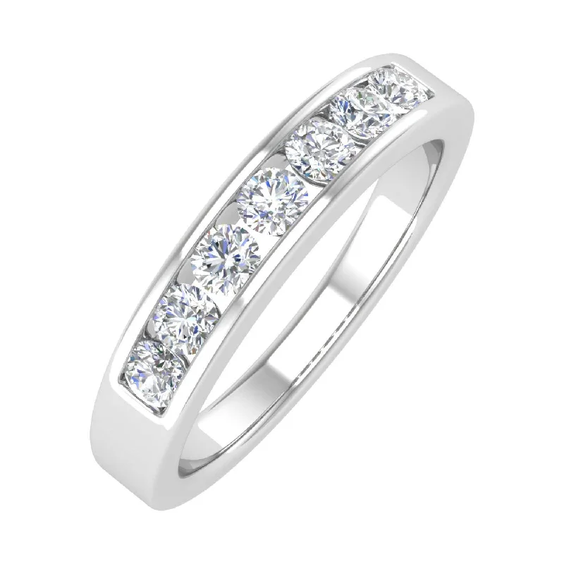 wedding sets with rings -1/2 Carat Channel Set Diamond Wedding Band Ring in Gold