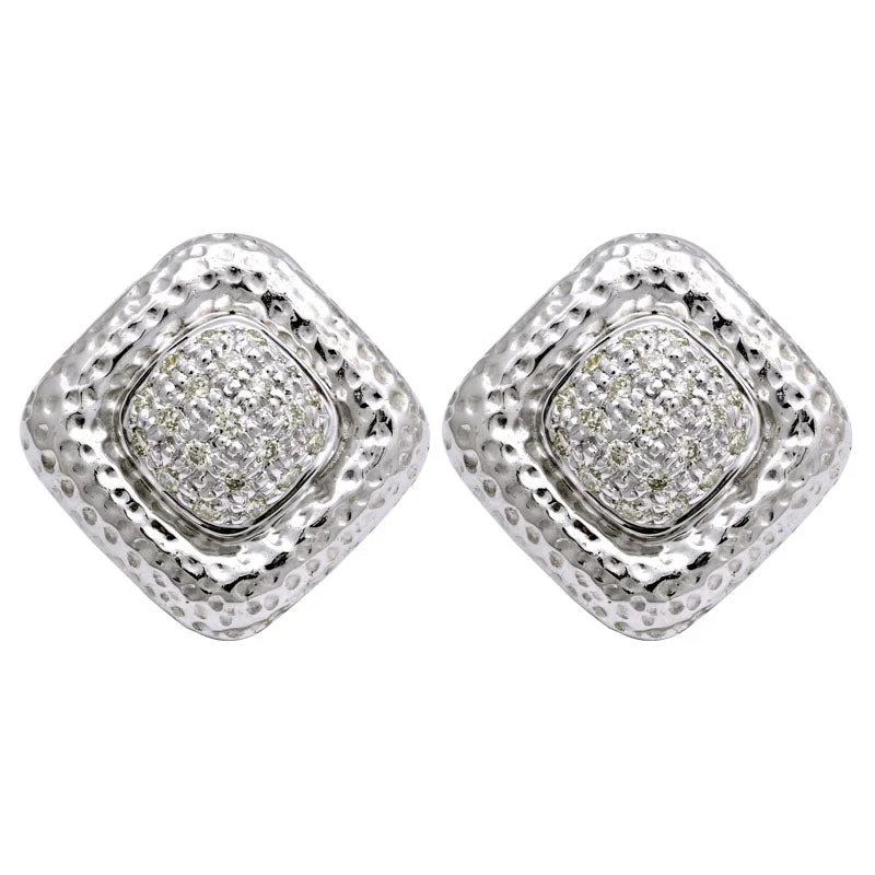 wedding earrings for women -Earrings-Diamond