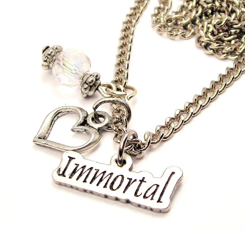 simple necklaces for women -Immortal Necklace with Small Heart