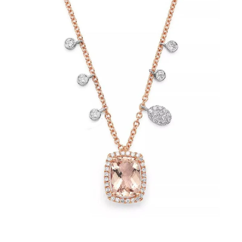 custom pendant necklaces for women -Morganite Necklace