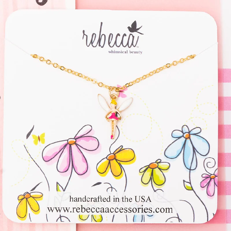 engagement necklaces for women -Fairy Enamel Charm Children's Necklace