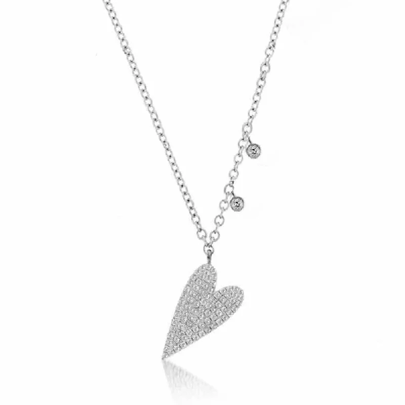 long chain necklaces for women -Heart charm necklace