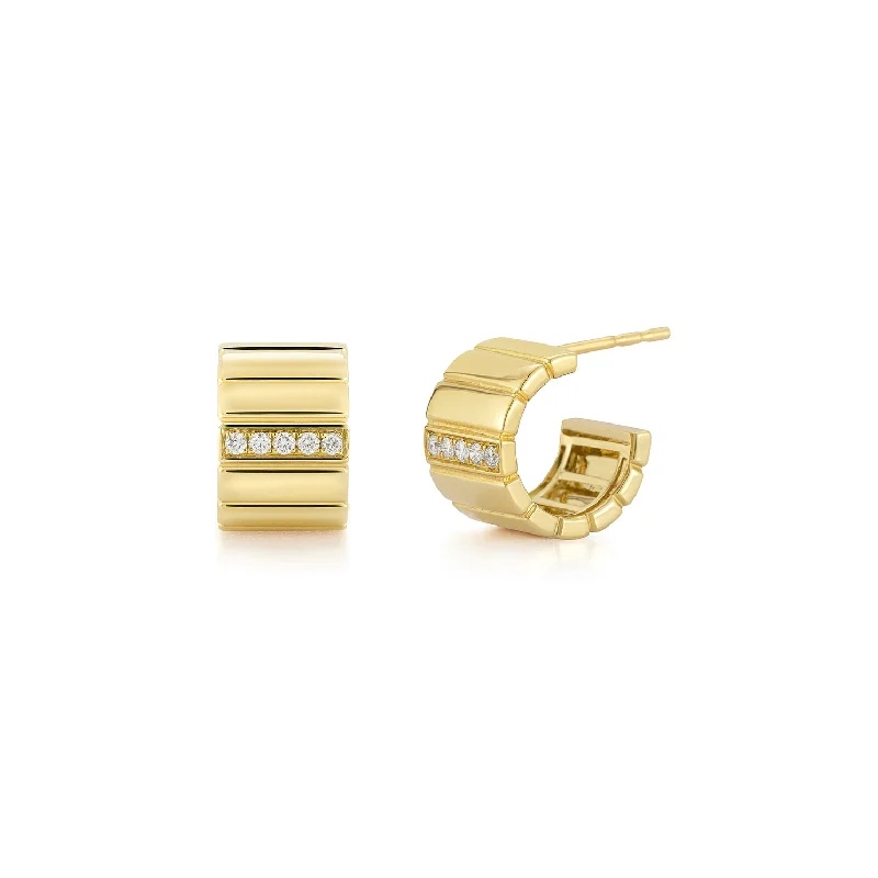 sparkling earrings for women -Kaia Huggie Earrings