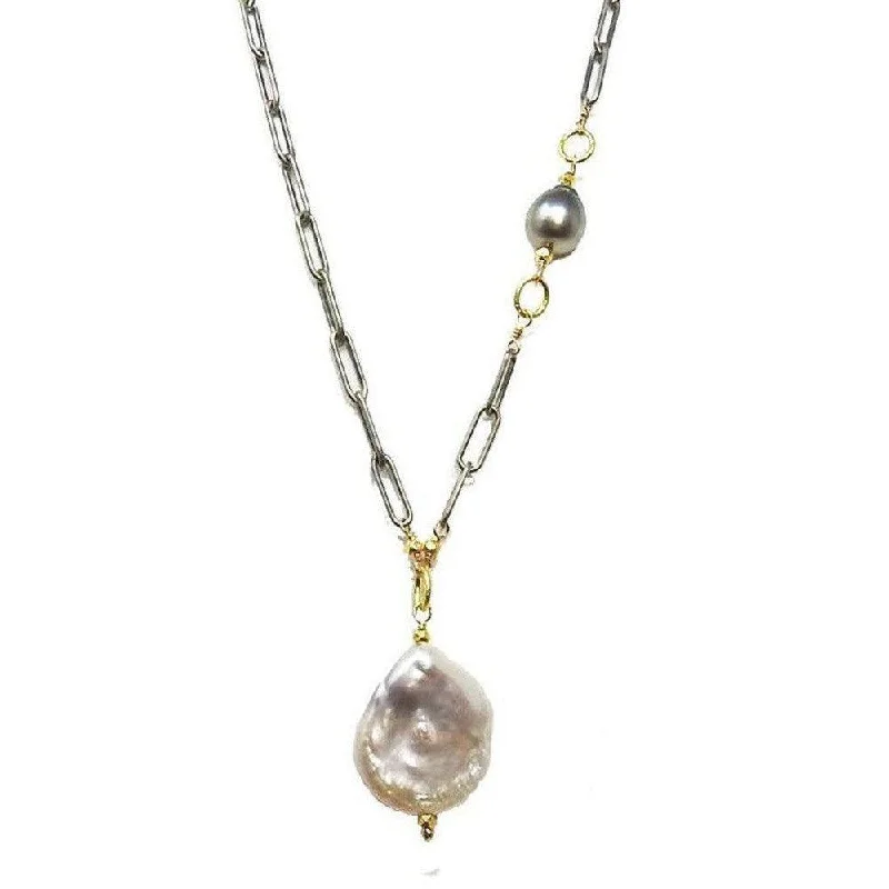 long chain necklaces for women -Baroque Pearl Necklace