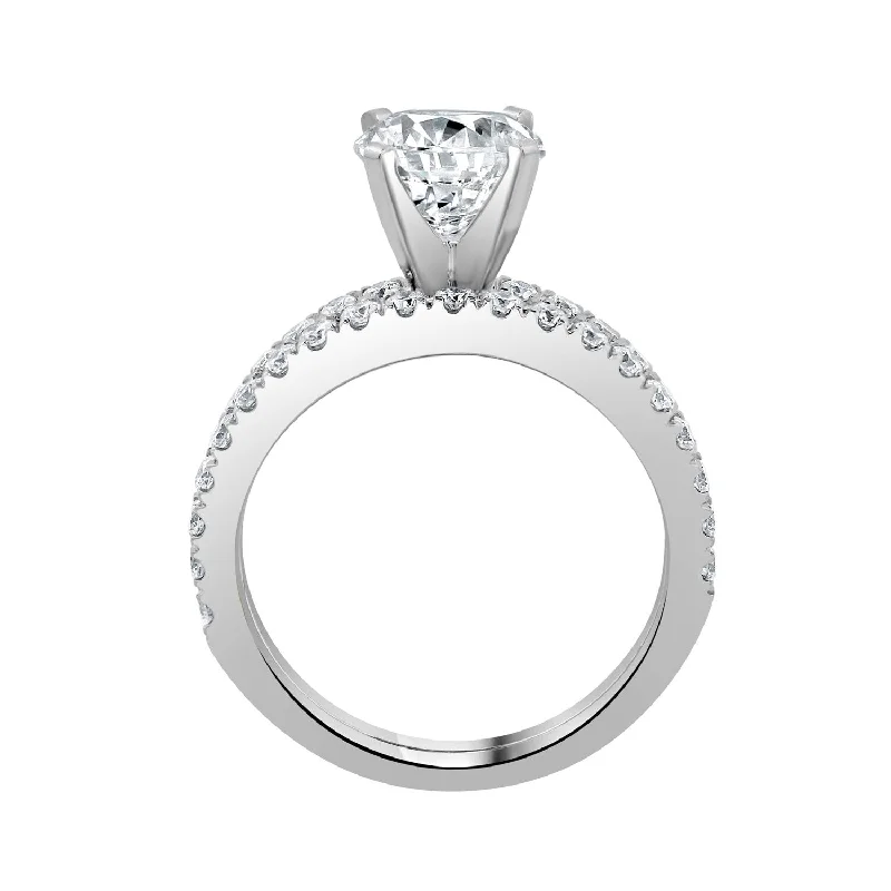 statement rings for women -Auriya 14k-White Gold Lab Grown Round Diamond Bridal-Ring-Set 1.45 ct. tw. (E-F VS)