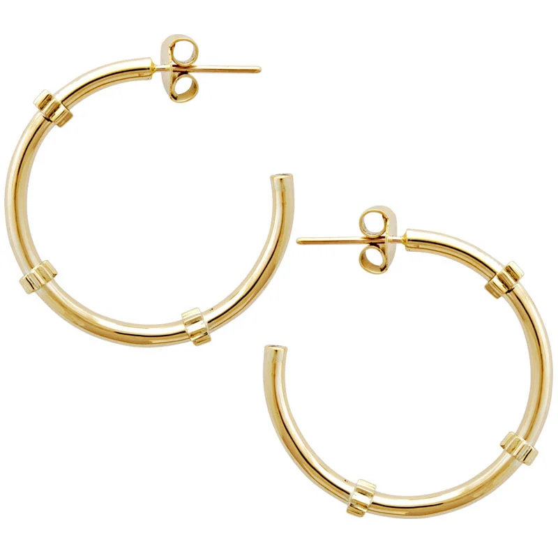 luxury earrings for women -Earrings-Plain Gold