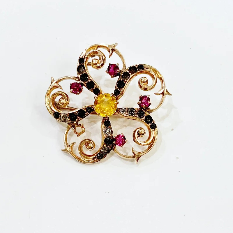 Estate Collection Brooch - Vintage 10K Yellow Gold Pinwheel