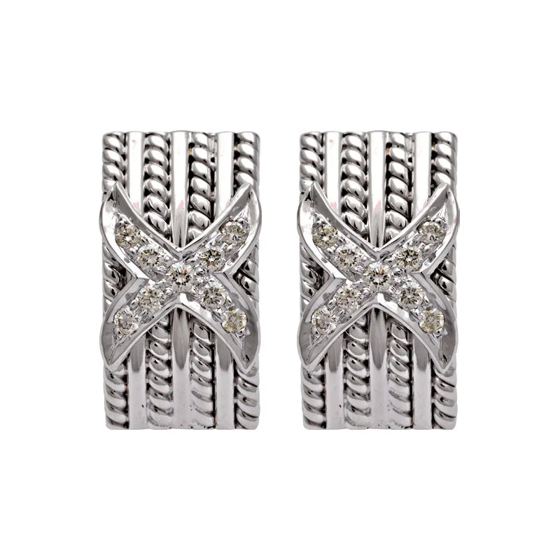 designer earrings for women -Earrings-Diamond