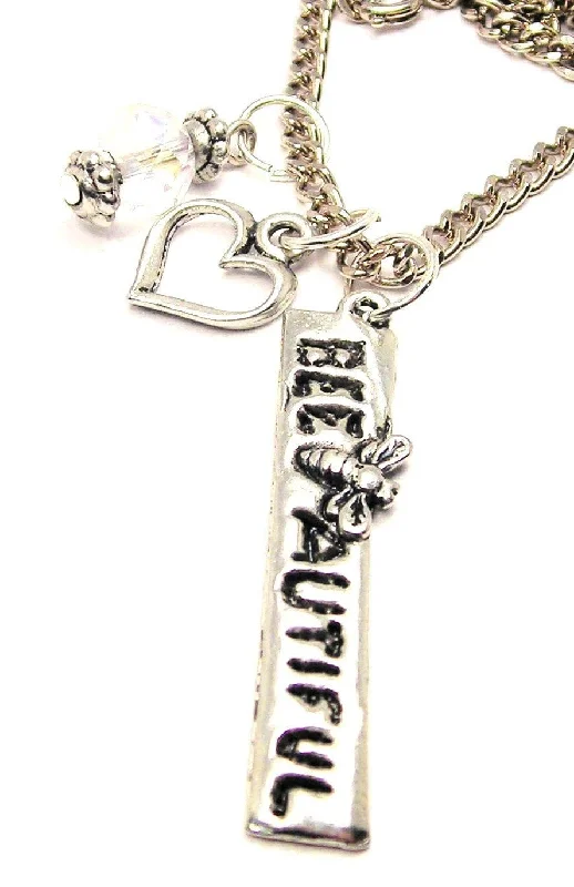 diamond pendant necklaces for women -Bee-Autiful With Little Bee Necklace with Small Heart