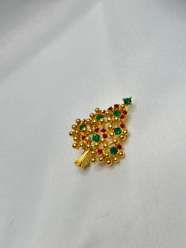 Estate Collection - Brooch - Vintage Rhinestone Christmas Tree Collection