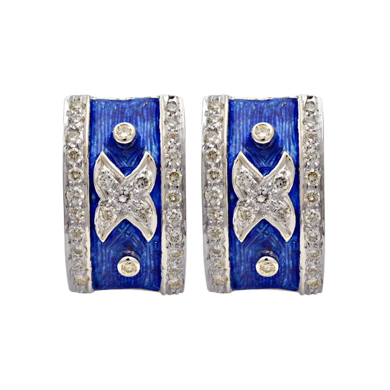 bohemian earrings for women -Earrings-Diamond (Enamel)