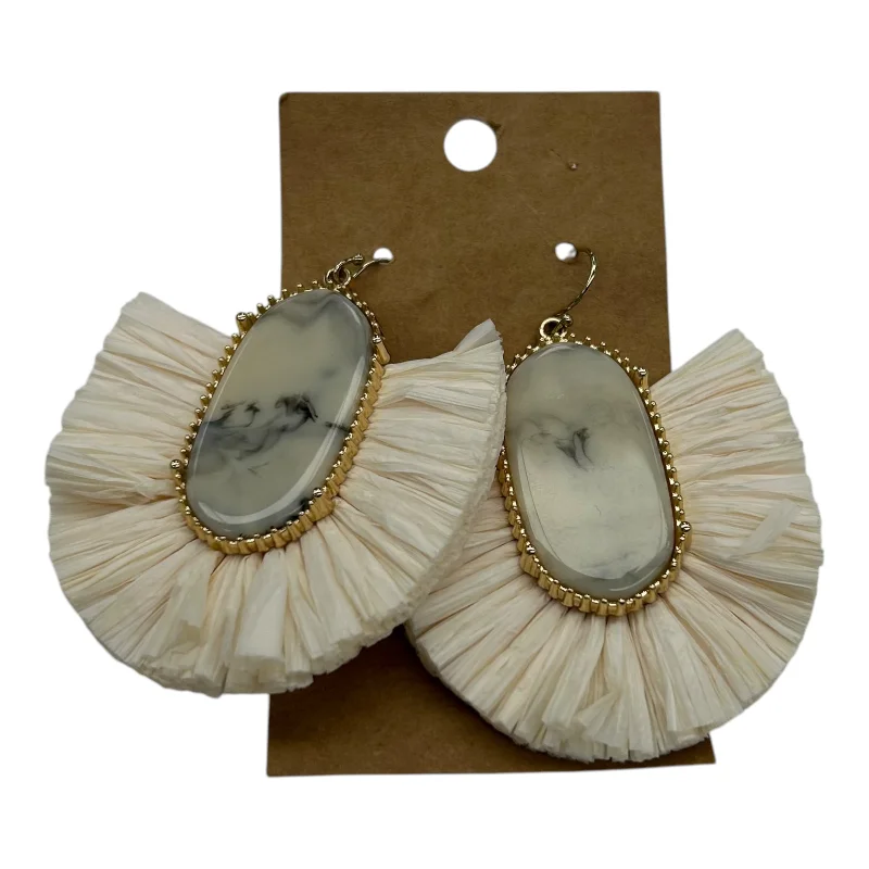 creative earrings for women -Earrings Dangle/Drop By Clothes Mentor In Cream