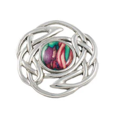 Heather Celtic Knot Brooch - HB58