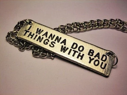 stylish necklaces for women -I Wanna Do Bad Things With You Statement Platform Necklace