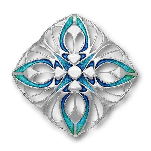 Silver and Enamel Brooch EB726