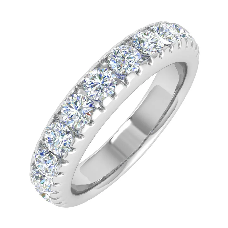 engraved rings for women -1 Carat Diamond Wedding Band Ring in Gold