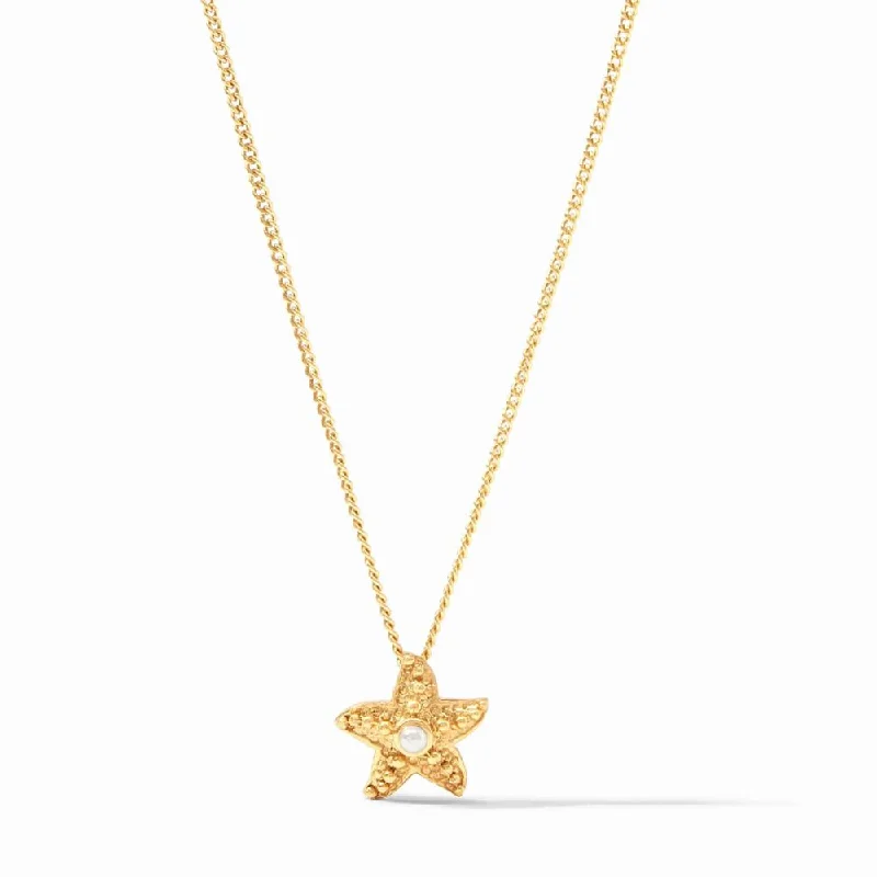 trendy necklaces for women -Sanibel Starfish Delicate Charm Necklace