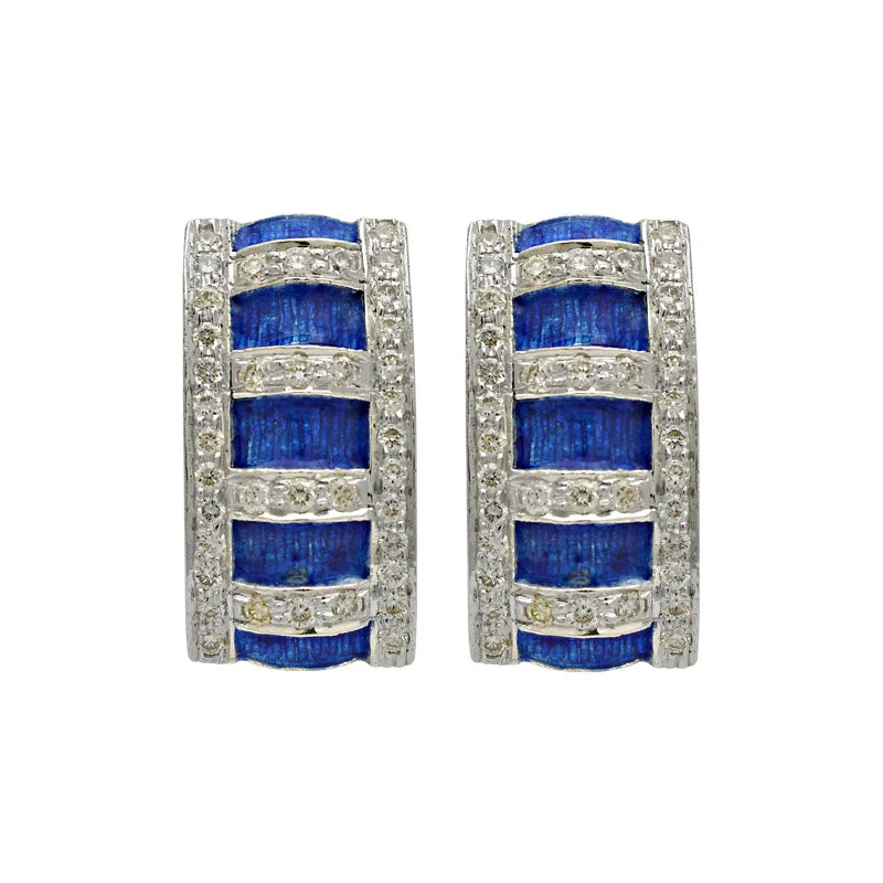 romantic earrings for women -Earrings-Diamond (Enamel)