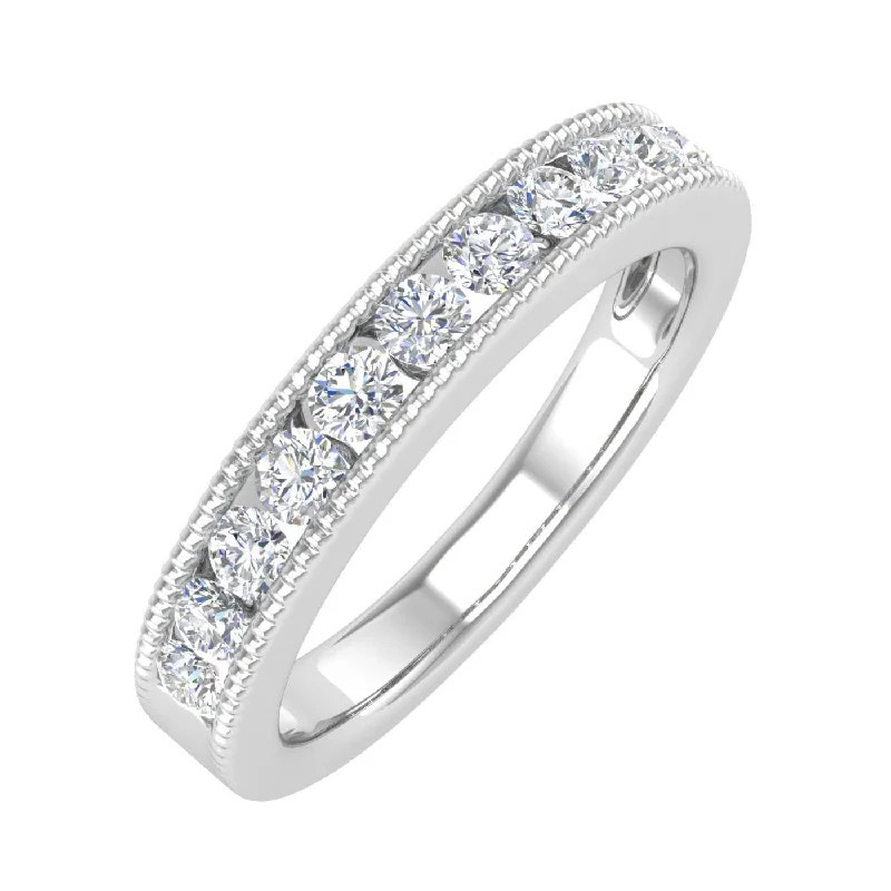 luxury diamond wedding rings -1/2 Carat Channel Set Diamond Wedding Band Ring in Gold