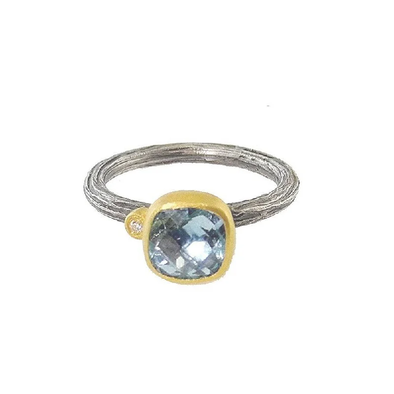 wedding necklaces for women -Light Blue Topaz Ring