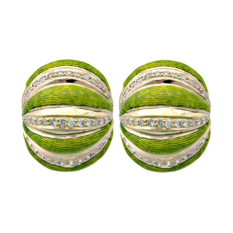 unique stud earrings for women -Earrings-Diamond (Enamel)