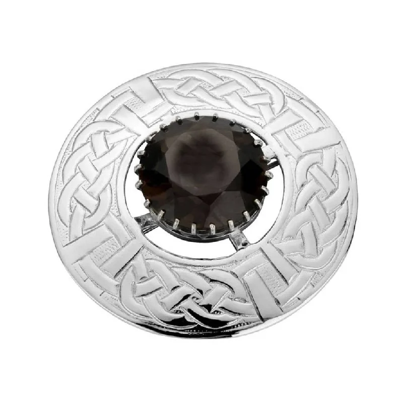 Sterling Silver Celtic Plaid Brooch - NO007