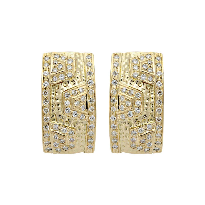 geometric earrings for women -Earrings-Diamond