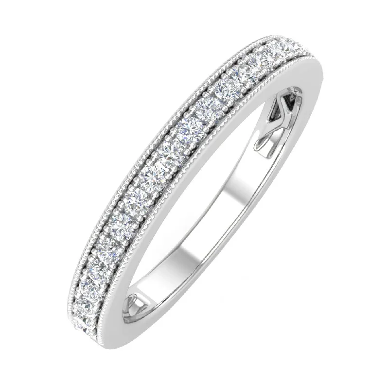 wedding rings for couples -1/4 Carat Round Diamond Wedding Band Ring in Gold