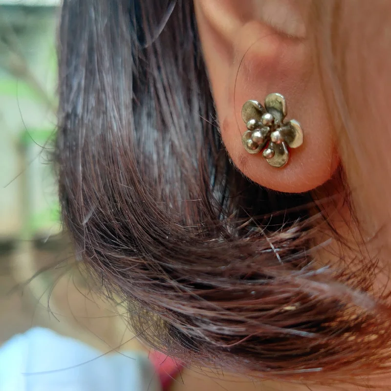 dangle earrings for women -Buttercup Flower Studs