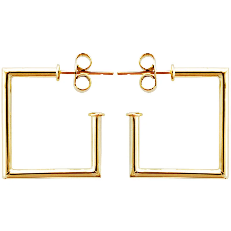 drop earrings for women -Earrings-Plain Gold