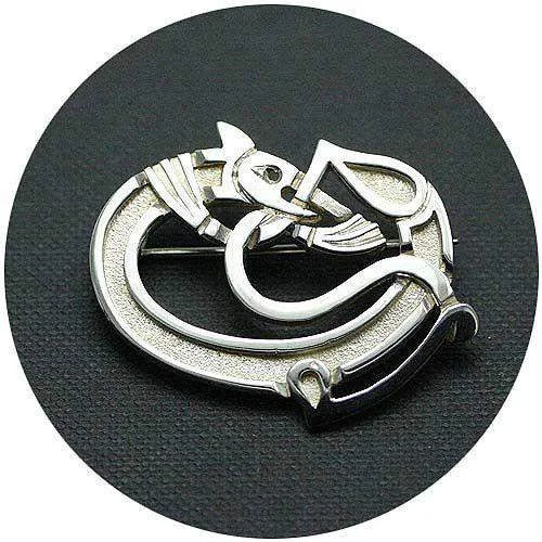 Silver Celtic Brooch - A1