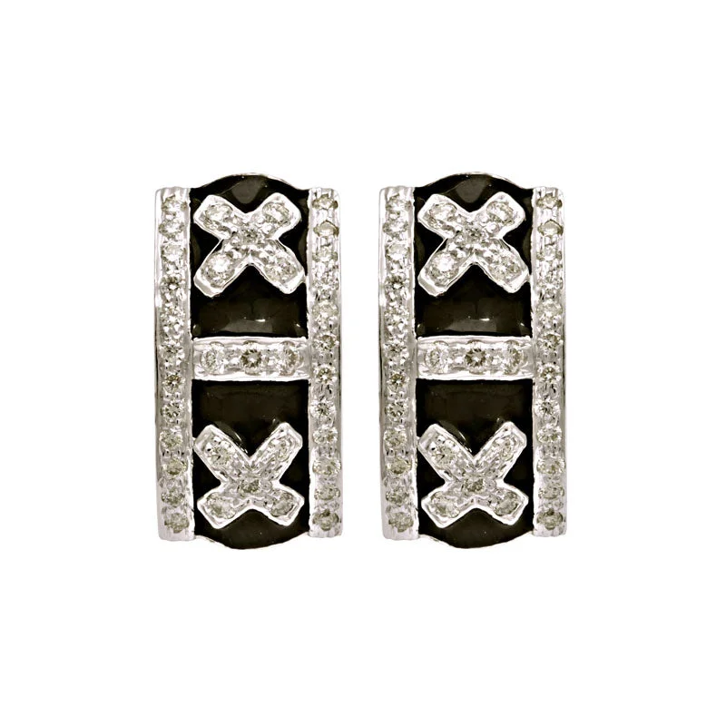 multi-colored earrings for women -Earrings-Diamond (Enamel)