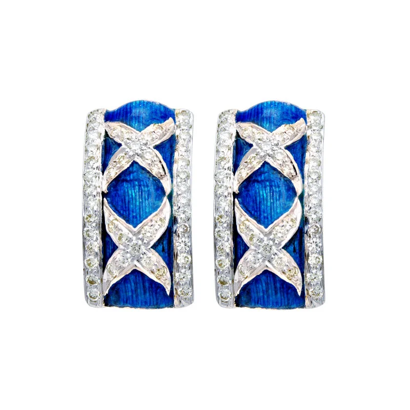 birthstone earrings for women -Earrings-Diamond (Enamel)